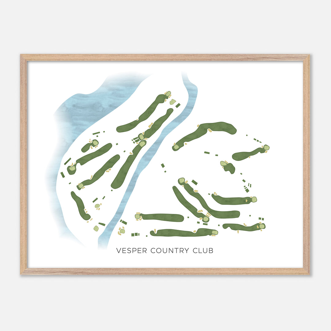 Print of Vesper Country Club Modern Map