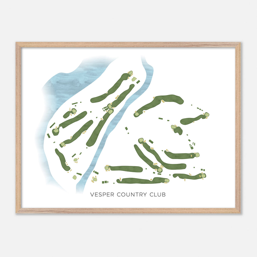 Print of Vesper Country Club Modern Map