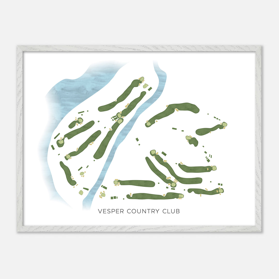 Print of Vesper Country Club Modern Map
