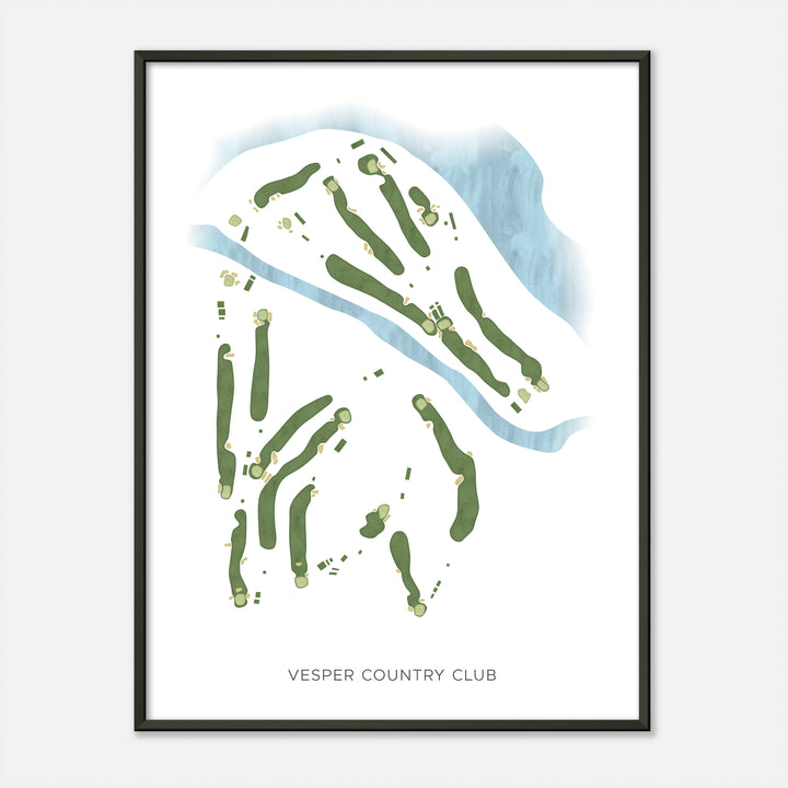 Print of Vesper Country Club Modern Map