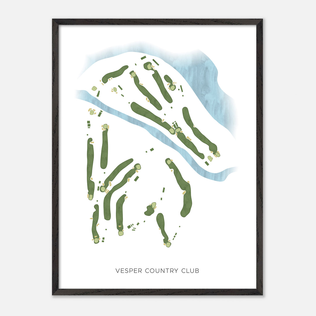 Print of Vesper Country Club Modern Map