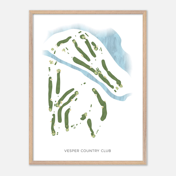 Print of Vesper Country Club Modern Map
