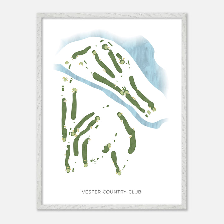 Print of Vesper Country Club Modern Map