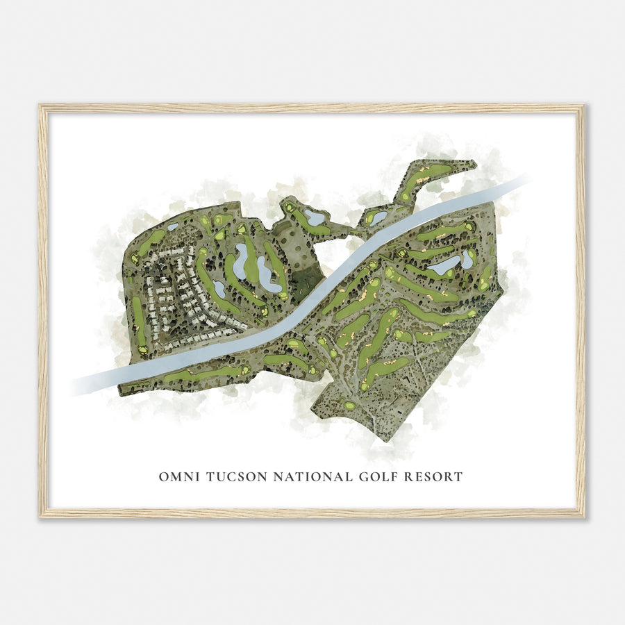 Print of Omni Tucson National Golf Resort Classic Map