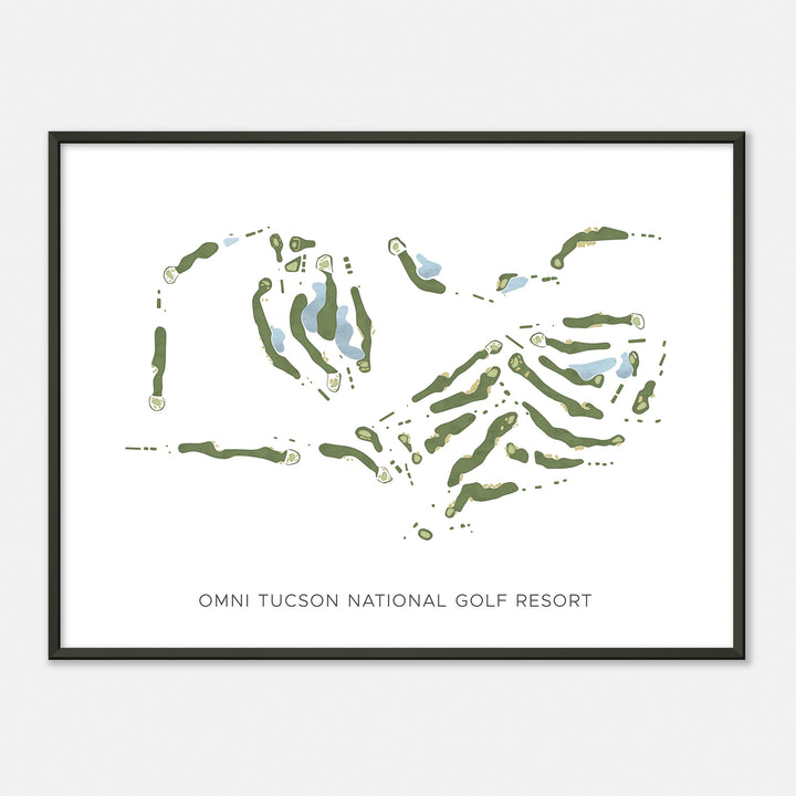 Print of Omni Tucson National Golf Resort Modern Map