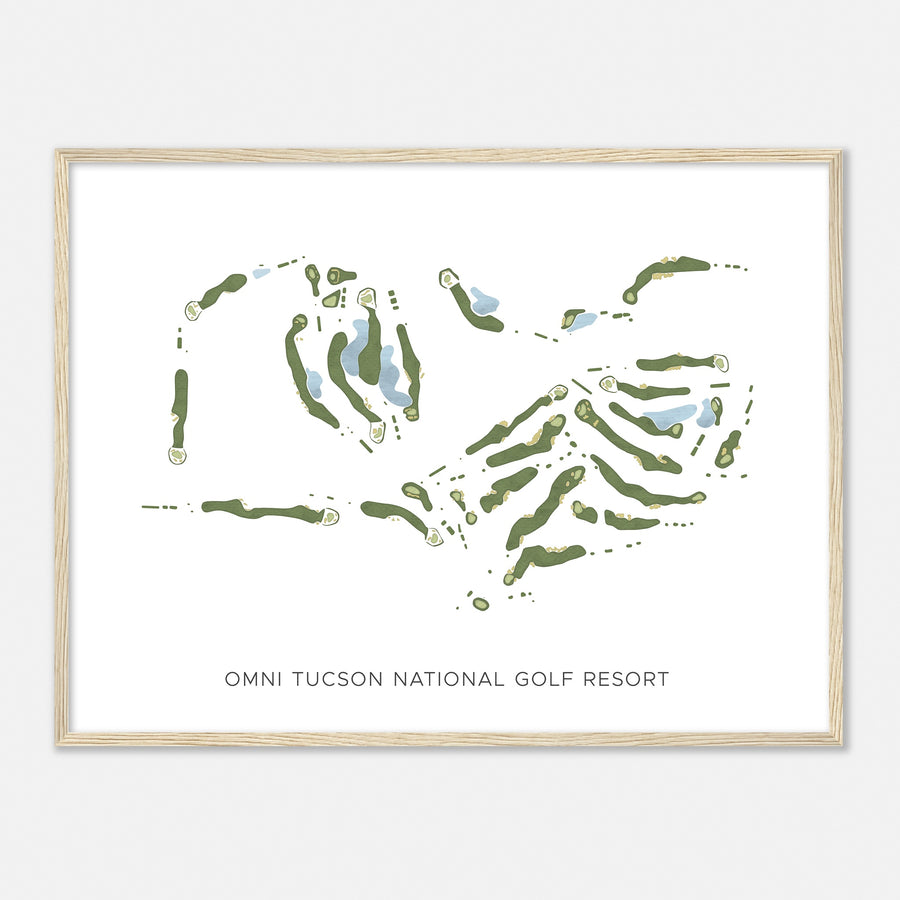 Print of Omni Tucson National Golf Resort Modern Map