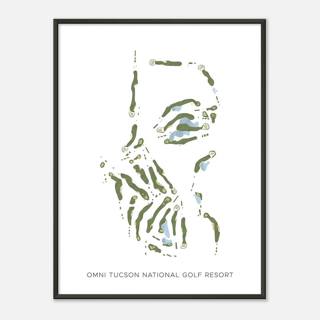 Print of Omni Tucson National Golf Resort Modern Map