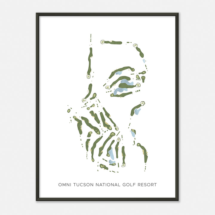 Print of Omni Tucson National Golf Resort Modern Map