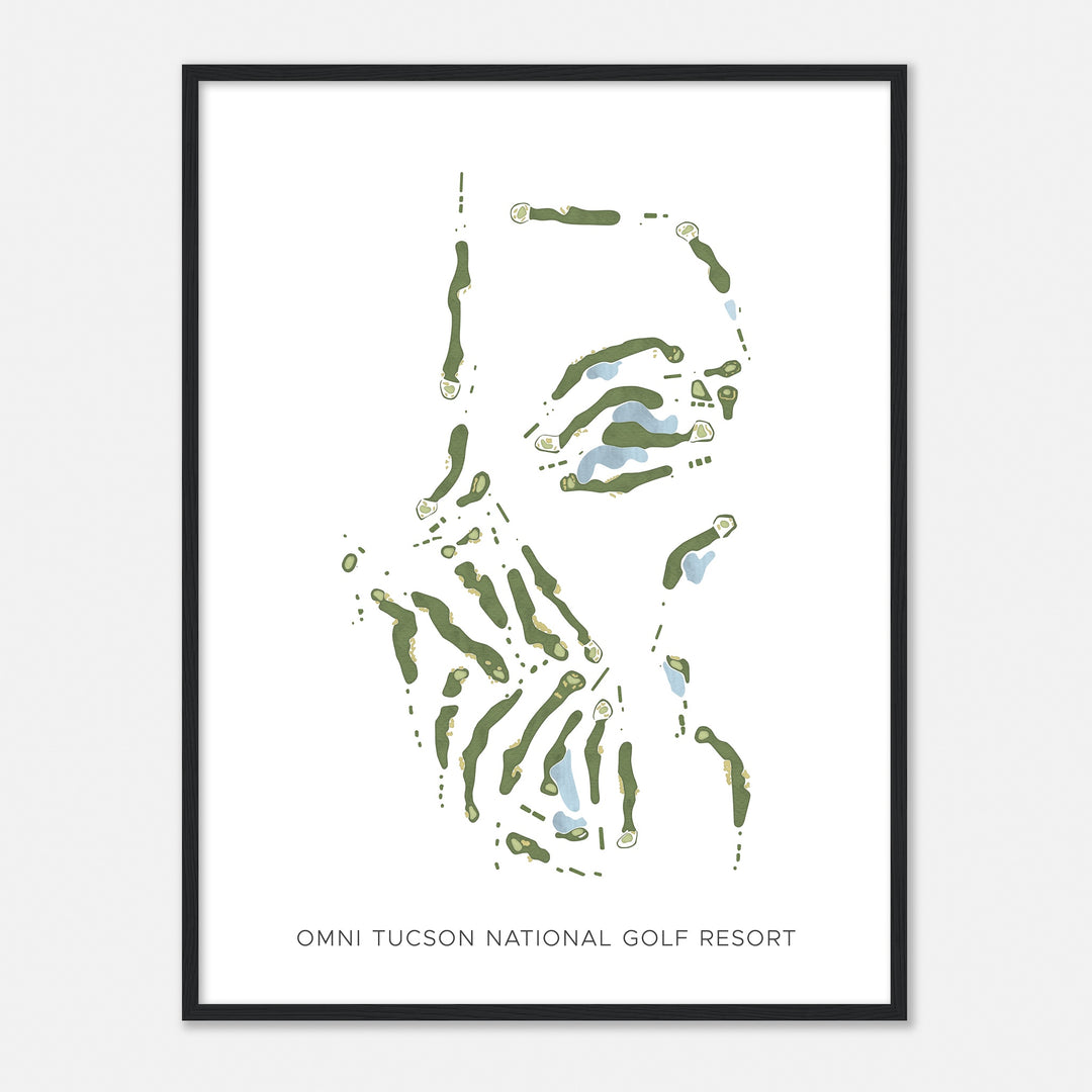 Print of Omni Tucson National Golf Resort Modern Map