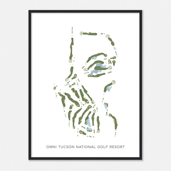 Print of Omni Tucson National Golf Resort Modern Map