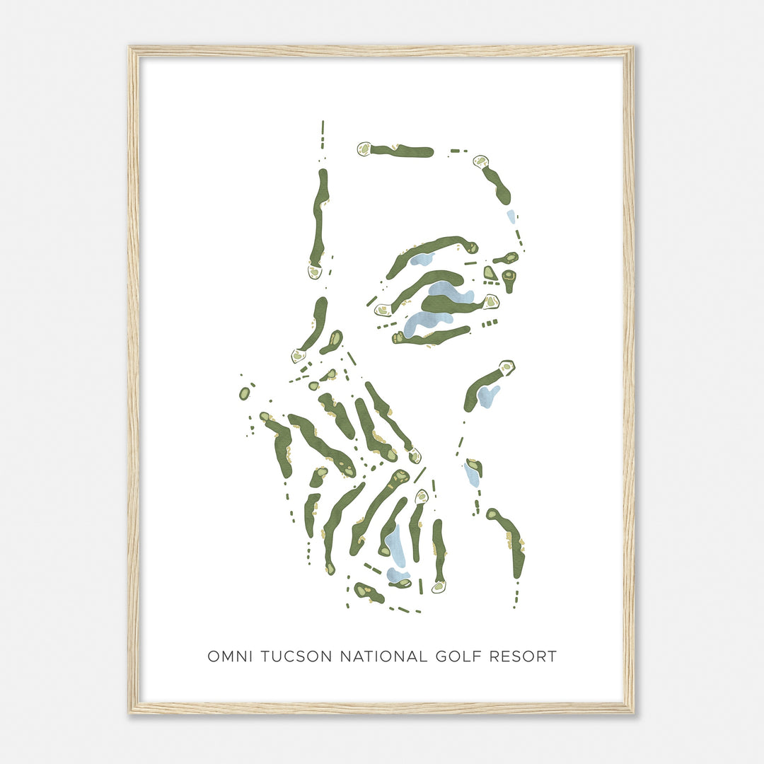 Print of Omni Tucson National Golf Resort Modern Map
