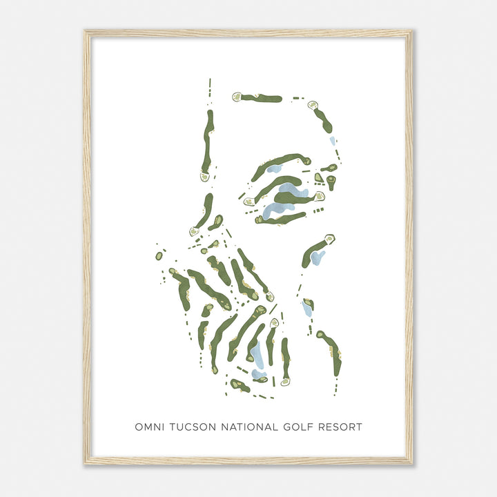 Print of Omni Tucson National Golf Resort Modern Map