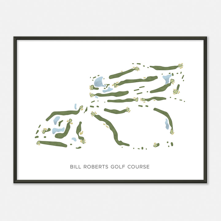 Print of Bill Roberts Golf Course Modern Map