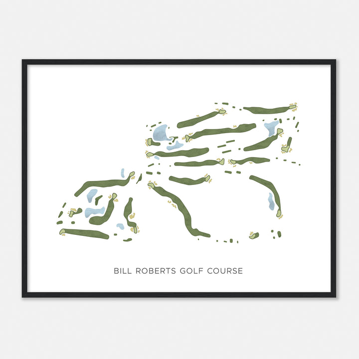 Print of Bill Roberts Golf Course Modern Map