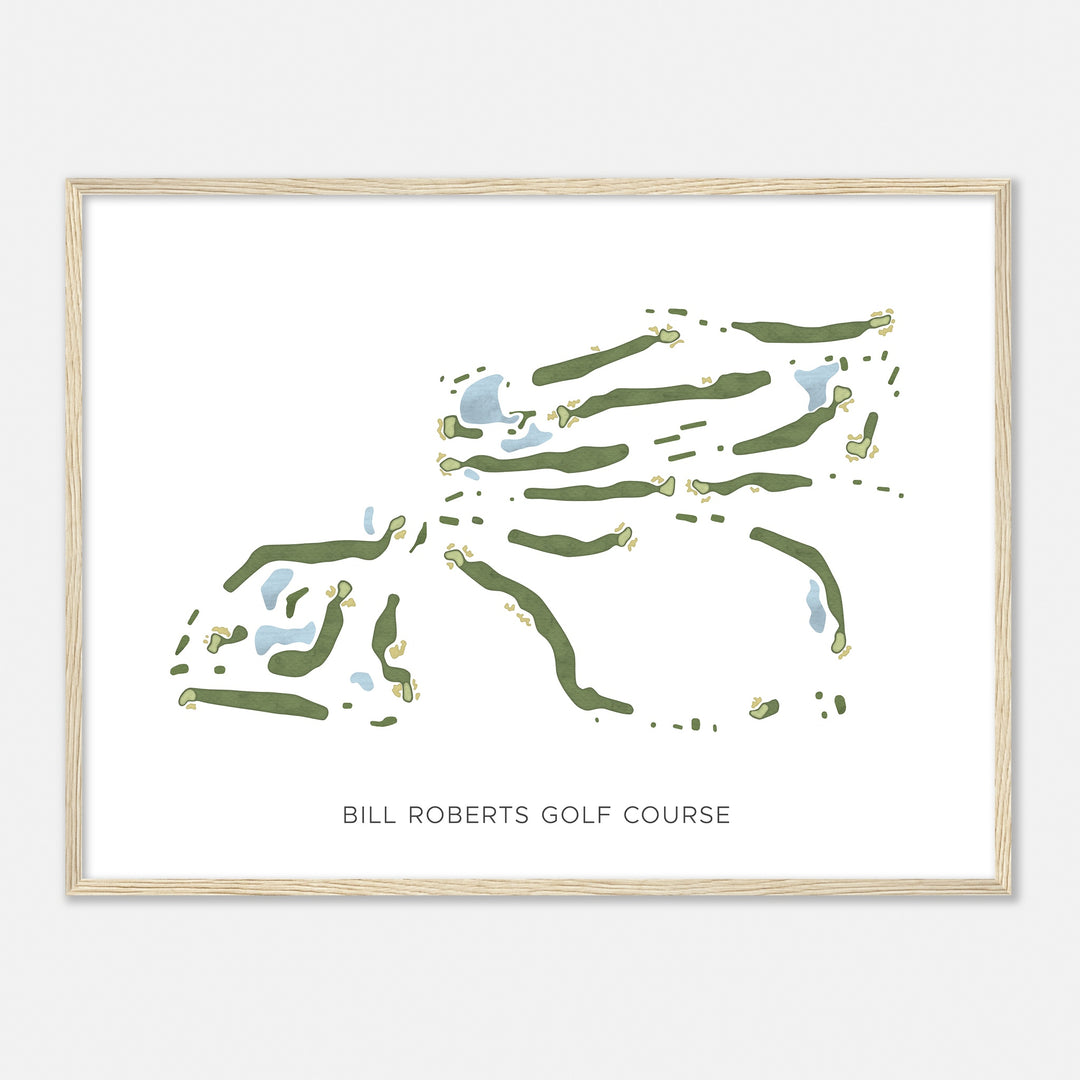 Print of Bill Roberts Golf Course Modern Map