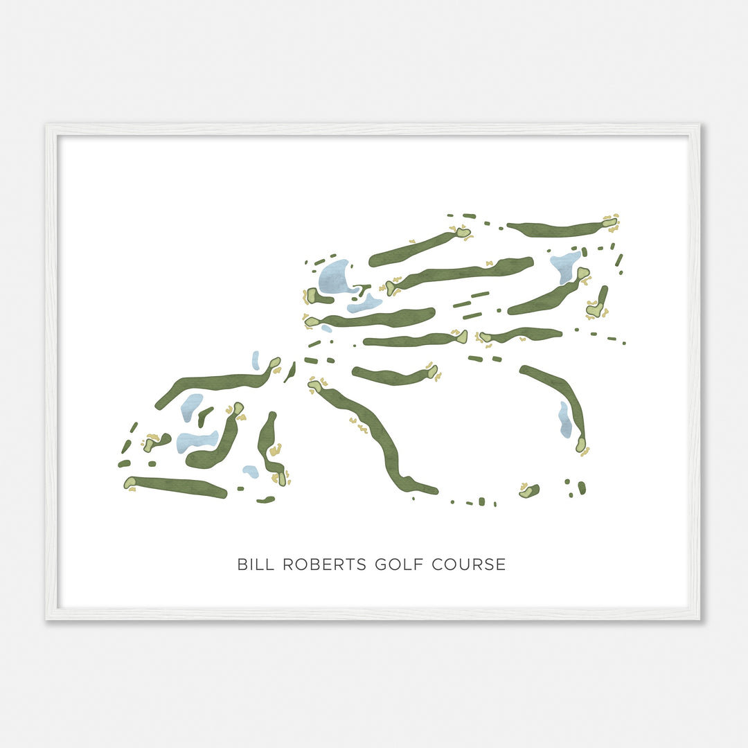 Print of Bill Roberts Golf Course Modern Map