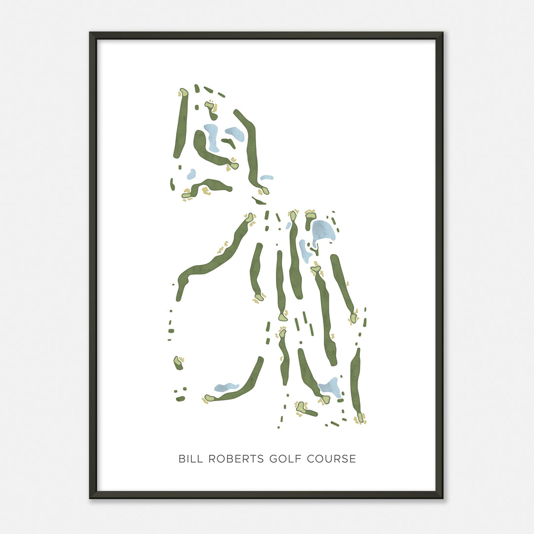 Print of Bill Roberts Golf Course Modern Map