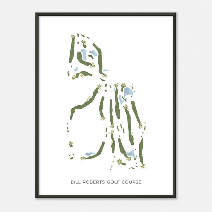 Print of Bill Roberts Golf Course Modern Map