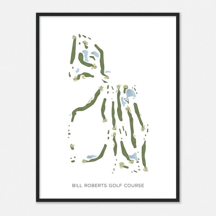 Print of Bill Roberts Golf Course Modern Map