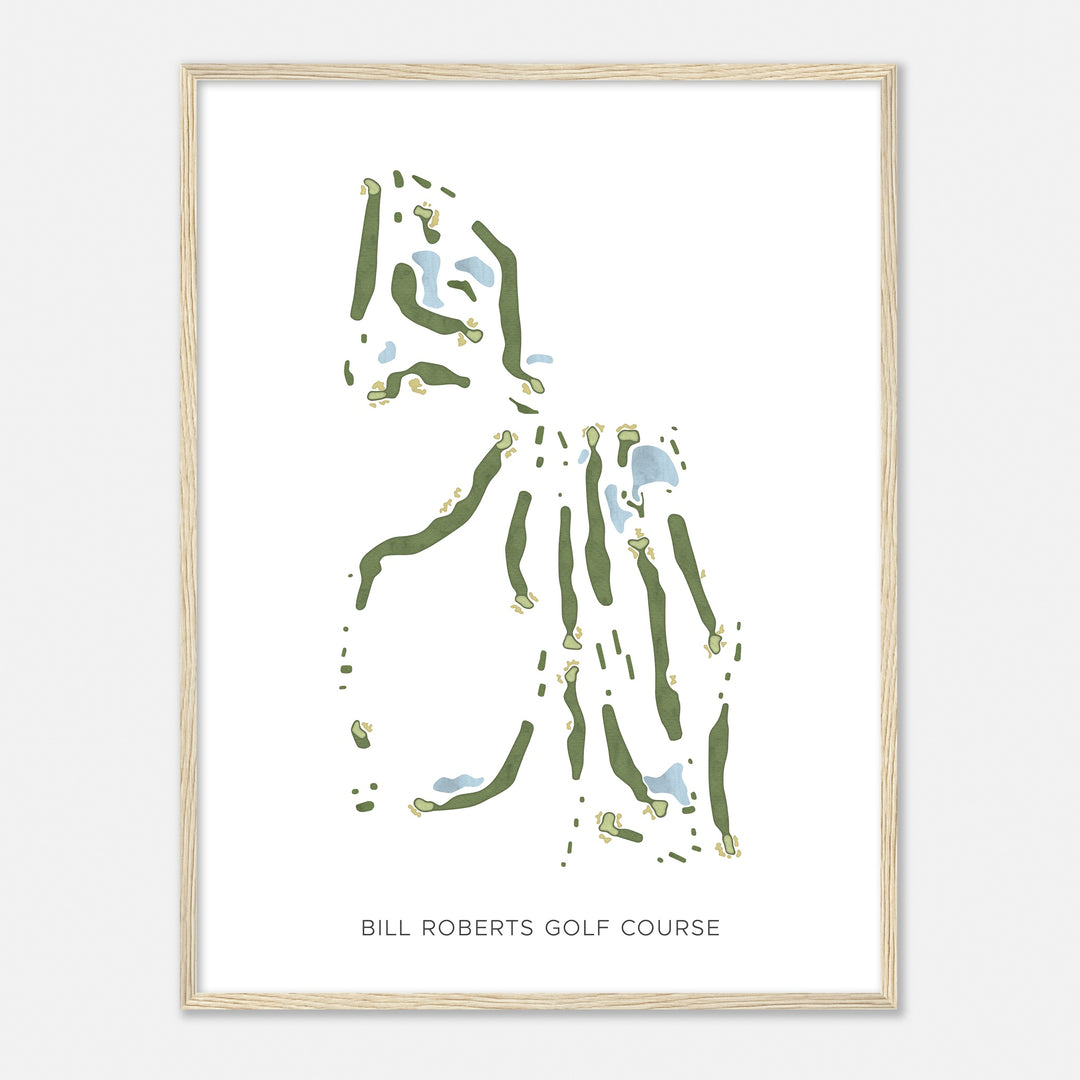 Print of Bill Roberts Golf Course Modern Map