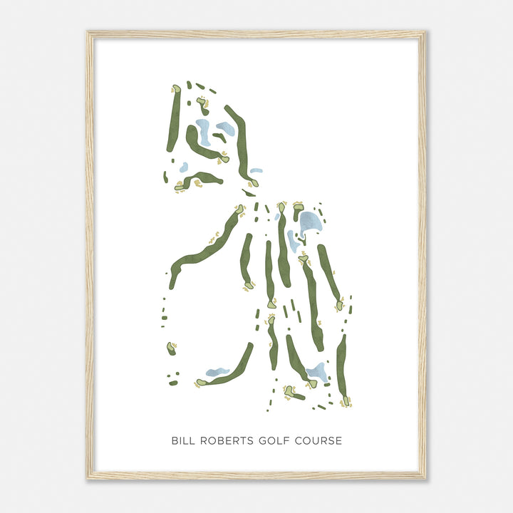 Print of Bill Roberts Golf Course Modern Map