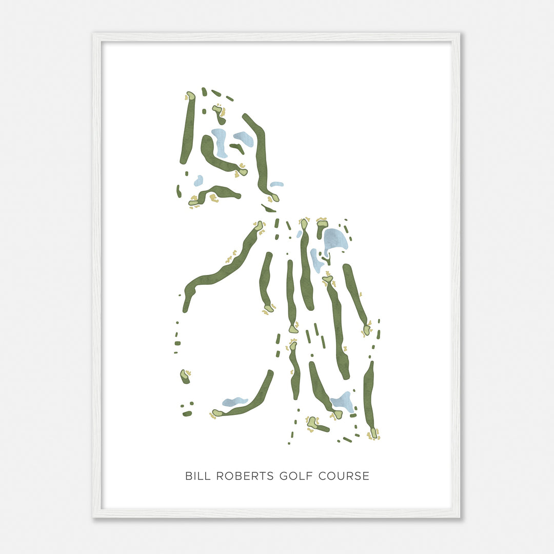 Print of Bill Roberts Golf Course Modern Map