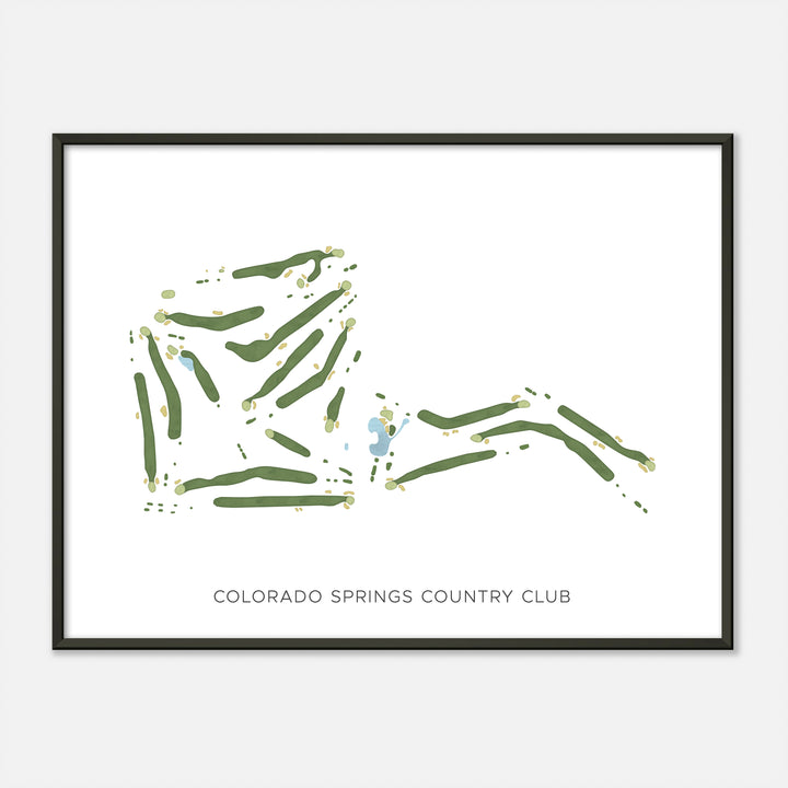 Print of Colorado Springs Country Club Modern Map