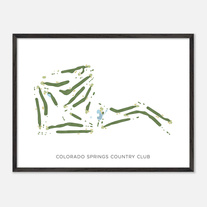 Print of Colorado Springs Country Club Modern Map