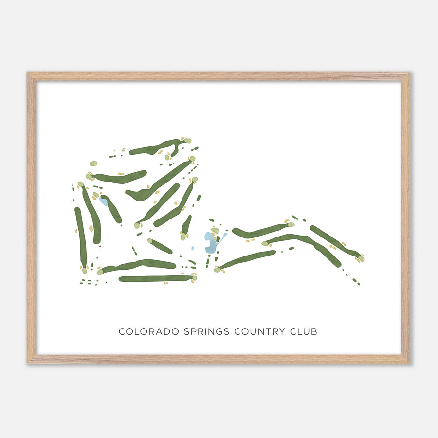 Print of Colorado Springs Country Club Modern Map