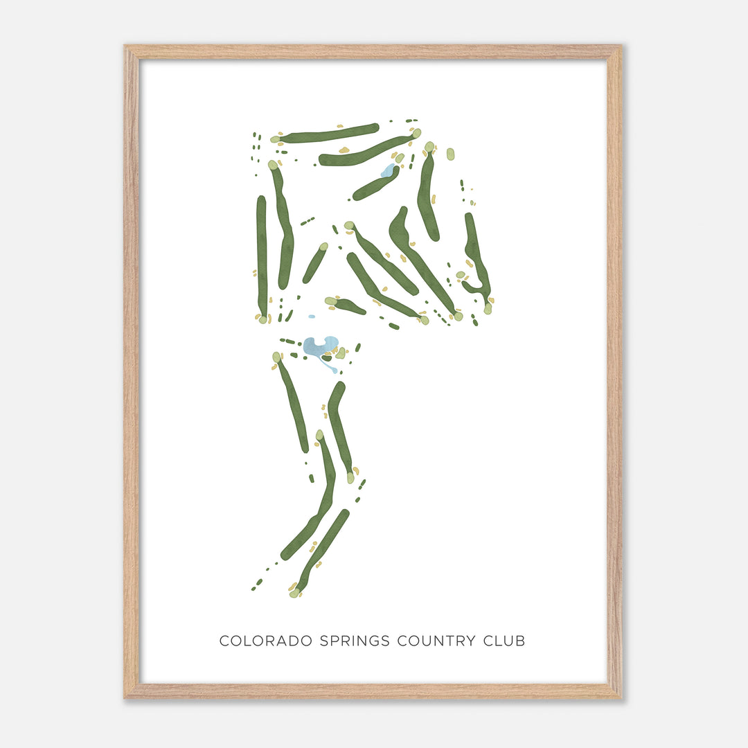 Print of Colorado Springs Country Club Modern Map