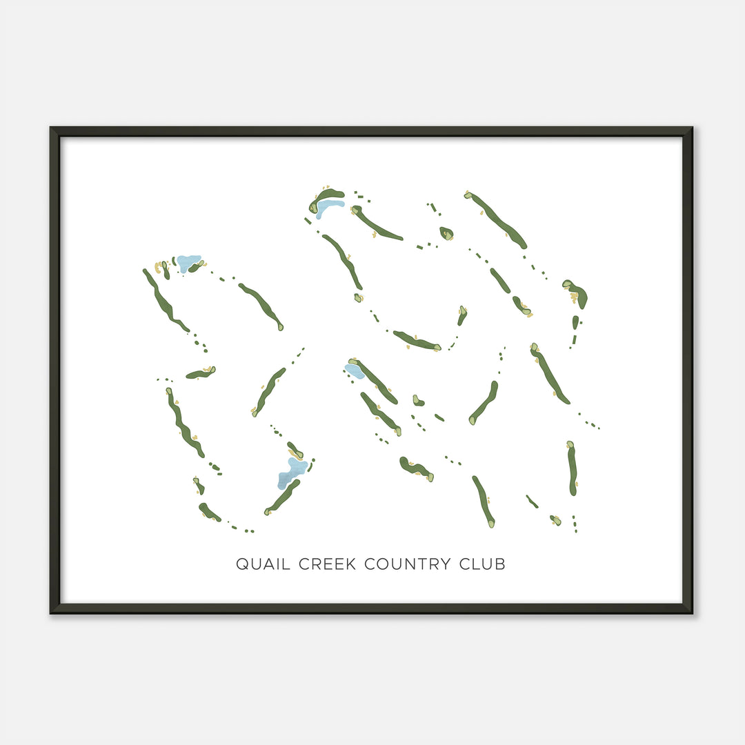 Print of Quail Creek Country Club Modern Map