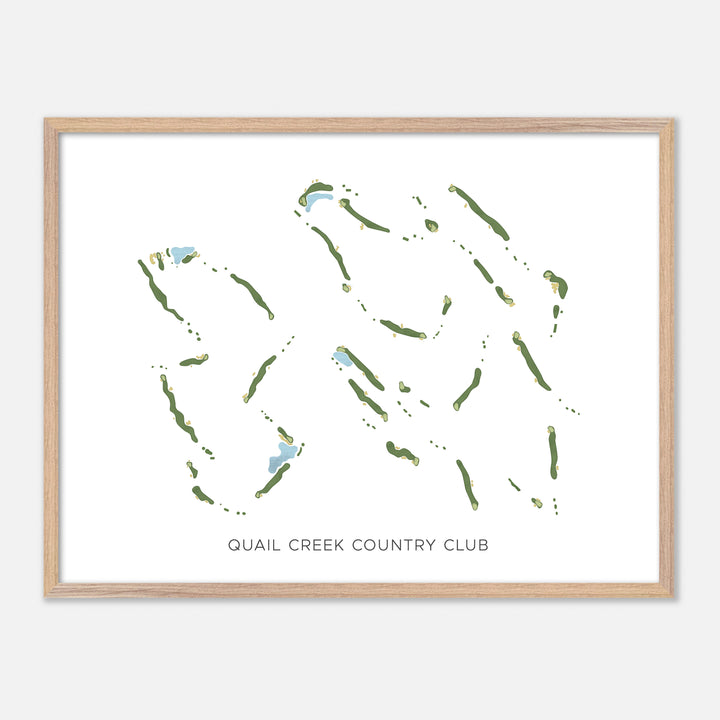 Print of Quail Creek Country Club Modern Map