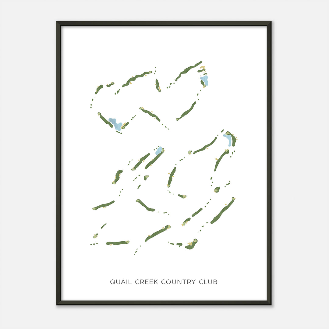 Print of Quail Creek Country Club Modern Map