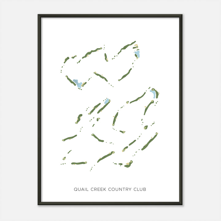 Print of Quail Creek Country Club Modern Map