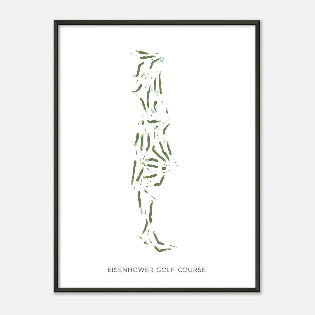Print of Eisenhower Golf Course Modern Map