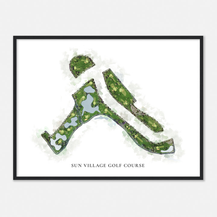 Print of Sun Village Golf Course Classic Map