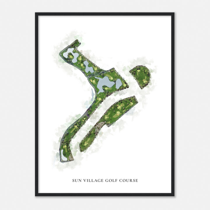 Print of Sun Village Golf Course Classic Map