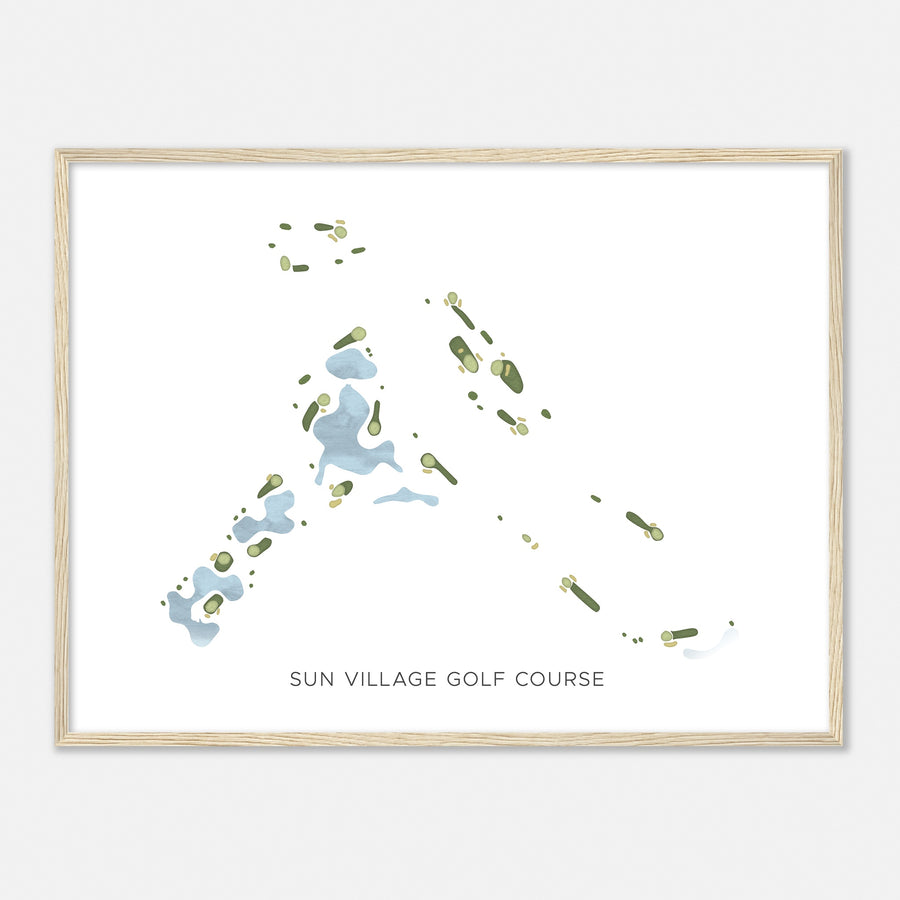 Print of Sun Village Golf Course Modern Map