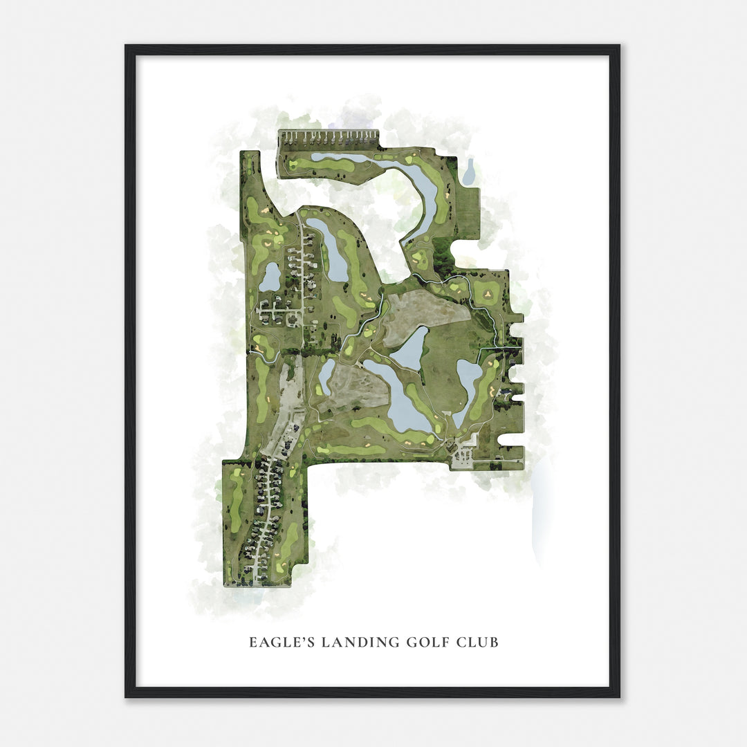 Print of Eagle'S Landing Golf Club Classic Map