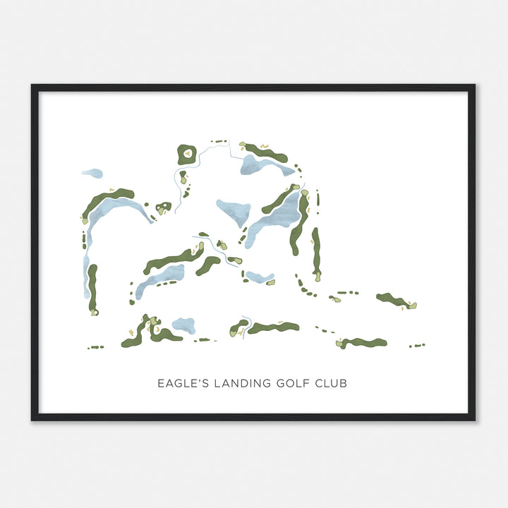 Print of Eagle'S Landing Golf Club Modern Map
