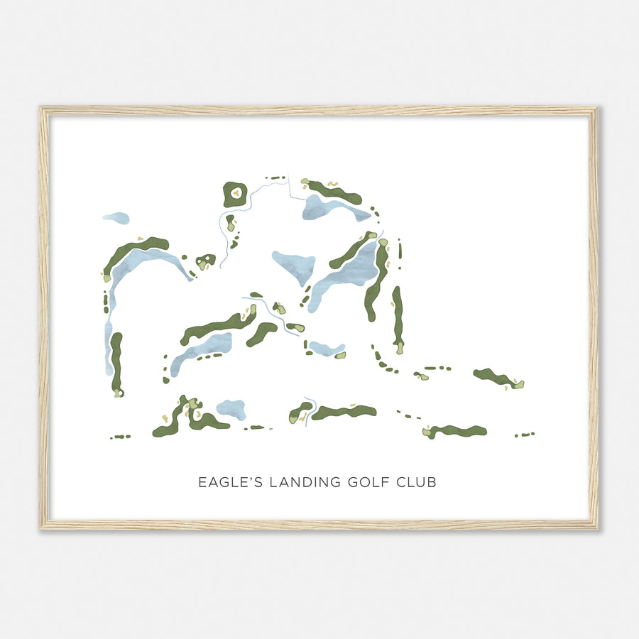 Print of Eagle'S Landing Golf Club Modern Map
