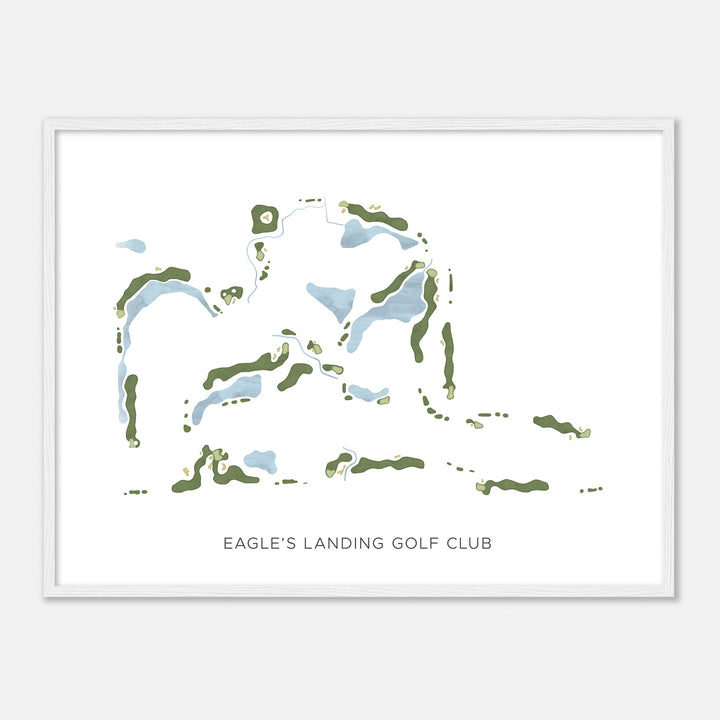 Print of Eagle'S Landing Golf Club Modern Map