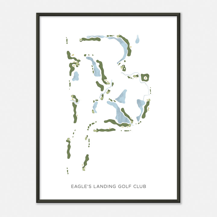 Print of Eagle'S Landing Golf Club Modern Map