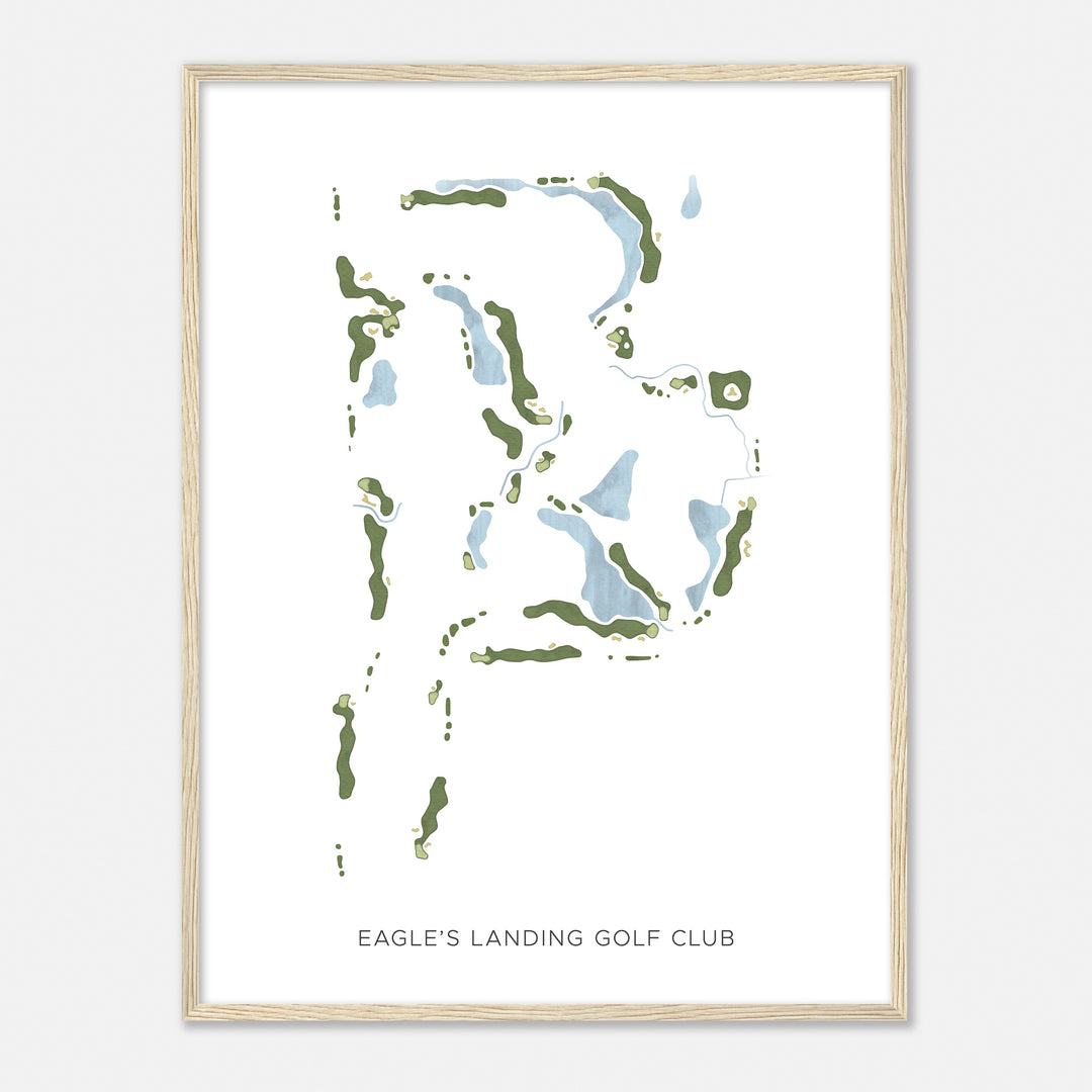 Print of Eagle'S Landing Golf Club Modern Map