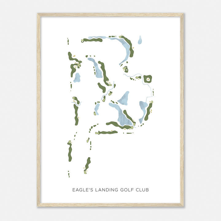 Print of Eagle'S Landing Golf Club Modern Map