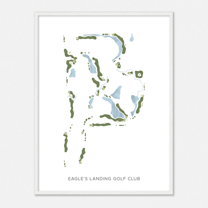 Print of Eagle'S Landing Golf Club Modern Map