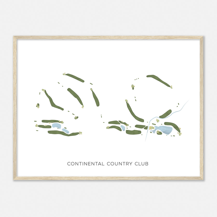 Print of Continental Country Club Modern Map