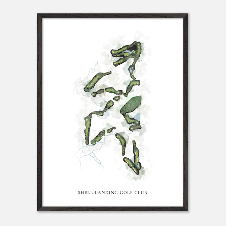 Print of Shell Landing Golf Club Classic Map