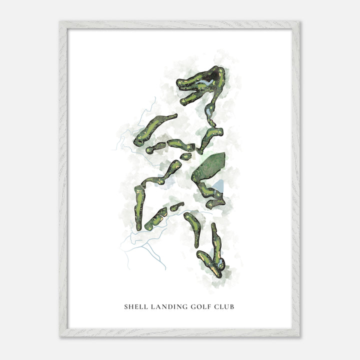 Print of Shell Landing Golf Club Classic Map
