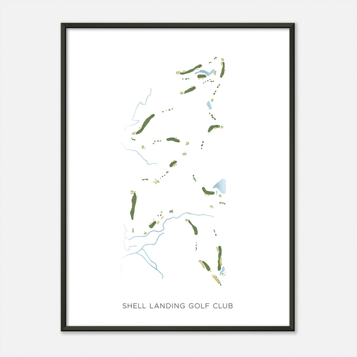 Print of Shell Landing Golf Club Modern Map